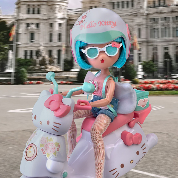 Ігровий набір 4SF Manga Dolls серії Hello Kitty Красуня Пінк на скутері, 19.5 см (HKTF3000) - Pampik - 6