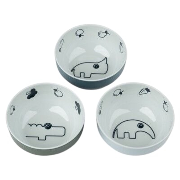 Тарелка глубокая Done by Deer, 3 шт., зеленый (1819632/35654) - Pampik