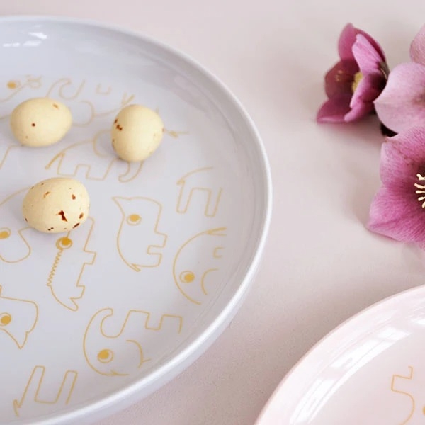 Тарелка плоская Done by Deer, 20,5 см, серый с золотым (10725/22307) - Pampik - 3