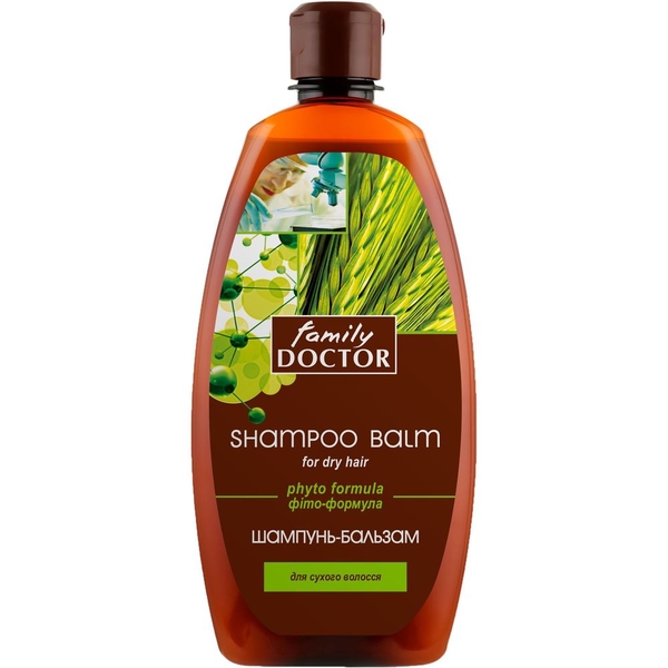Шампунь-бальзам Family Doctor Фіто-формула для сухого волосся, 500 мл - Pampik