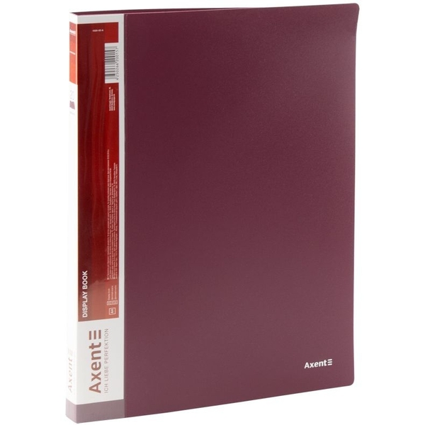 Дисплей-книга Axent, 20 файлів, бордовий (1020-04-A) - Pampik - 2