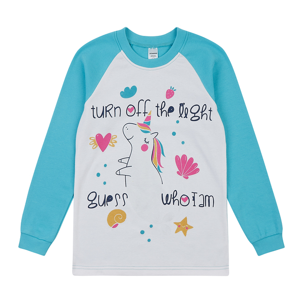 Лонгслів Garnamama Neon LS 158 Белый Голубой (1069080.13336623) - Pampik