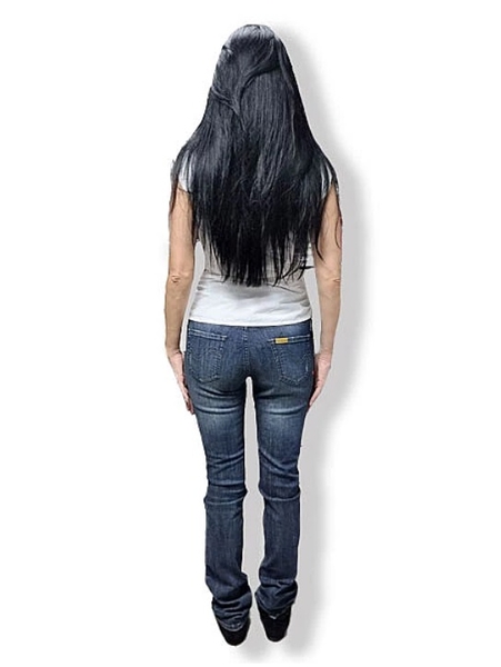 Джинси прямі потерті з бандажем Pietro Brunelli, р.42, джинс, синій (JP0041,503/7649) - Pampik - 6