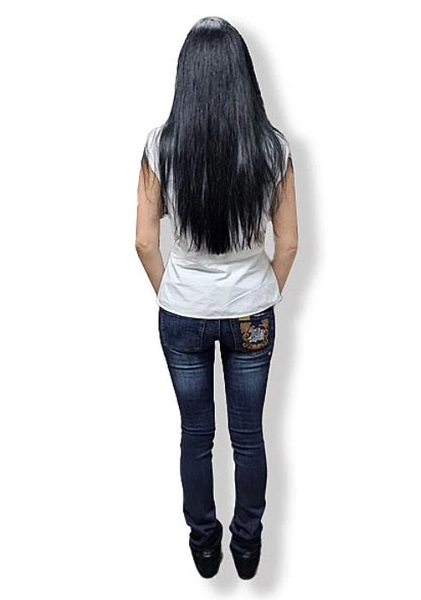 Джинси прямі з бандажем та стразами Pietro Brunelli, р.40, джинс, синій (JP0041,501/8754) - Pampik - 7