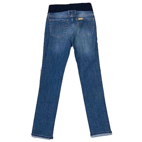 Джинси прямі Pietro Brunelli Wilson вкорочені, зі стразами, джинс, р.42, синій (JPCU41,678/25261) - Pampik - 2