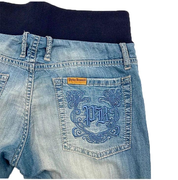 Джинси прямі потерті з бандажем Pietro Brunelli, р.40, джинс, блакитний (JP0040.512/3466) - Pampik - 4