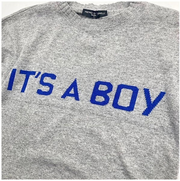 Светр Pietro Brunelli Meribel, кашемір, р.42, сірий-синій (MA1803/29615) - Pampik - 3