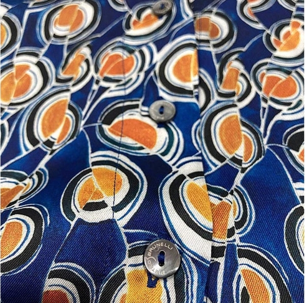 Сукня туніка абстракція Pietro Brunelli Keira, р.46, синій (AM1701/29588) - Pampik - 4