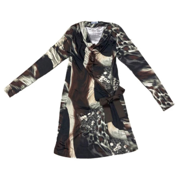 Платье под пояс Pietro Brunelli, р.46, коричневый (0320/3475) - Pampik