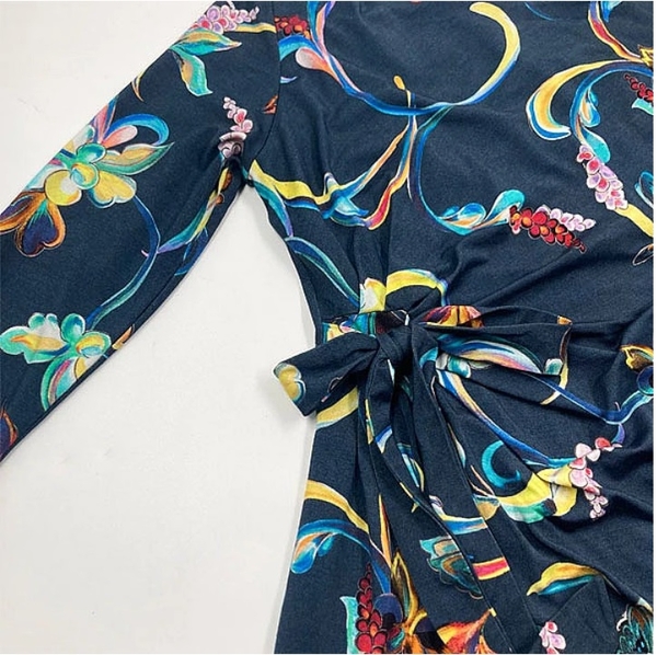 Сукня з асиметричним поясом Pietro Brunelli, р.42, темно-синій (AG0117/21117) - Pampik - 4