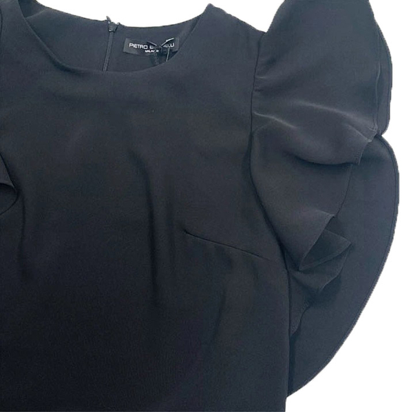 Сукня Pietro Brunelli Greta з крильцями та бічними воланами, р.42, чорний (AG1712/29582) - Pampik - 3