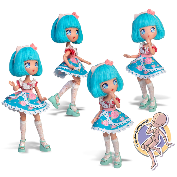 Лялька 4SF Manga Dolls серії Hello Kitty Красуня Пінк, 19.5 см (HKTF0300) - Pampik - 6
