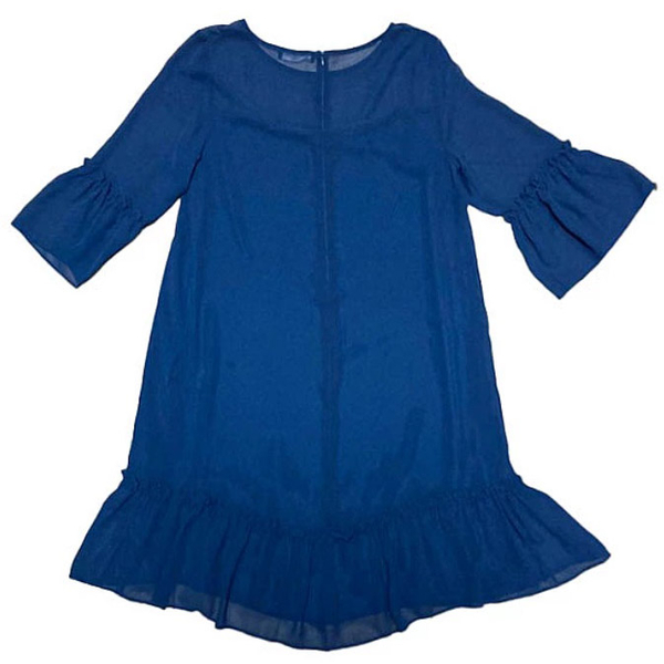 Сукня з оборкою Pietro Brunelli, р.48, синій (AG0042/24077) - Pampik - 2