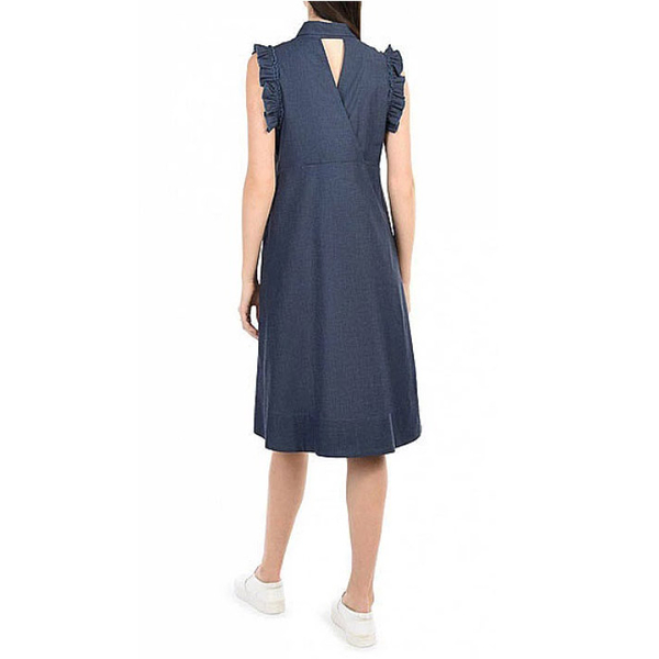 Сукня з рюшами Pietro Brunelli Margherita, р.42, джинс, синій (AG0171/27514) - Pampik - 3