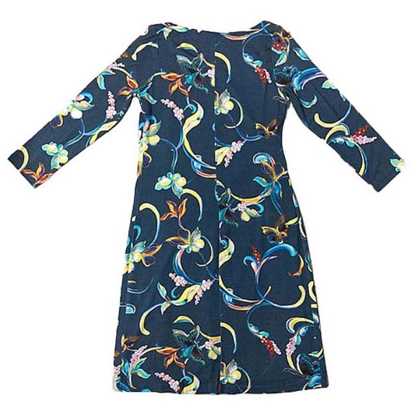 Сукня з асиметричним поясом Pietro Brunelli, р.42, темно-синій (AG0117/21117) - Pampik - 2