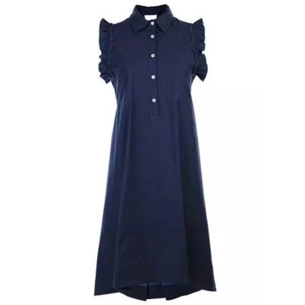 Сукня з рюшами Pietro Brunelli Margherita, р.42, джинс, синій (AG0171/27514) - Pampik