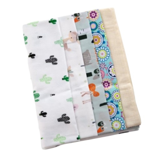 Набір пелюшок Twins, фланель, ситець, муслін, 5 шт., мультиколір (1599-TMIX-01-02) - Pampik