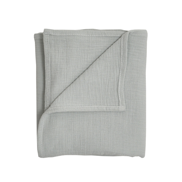 Пеленка Twins, муслиновая, двухслойная, 130х100 см, светло-серый (1611-PM-130/100-10) - Pampik