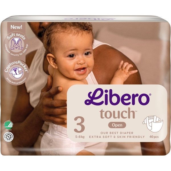 Подгузники на липучках Libero Touch 3 (5-8 кг), 40 шт. - Pampik - 2