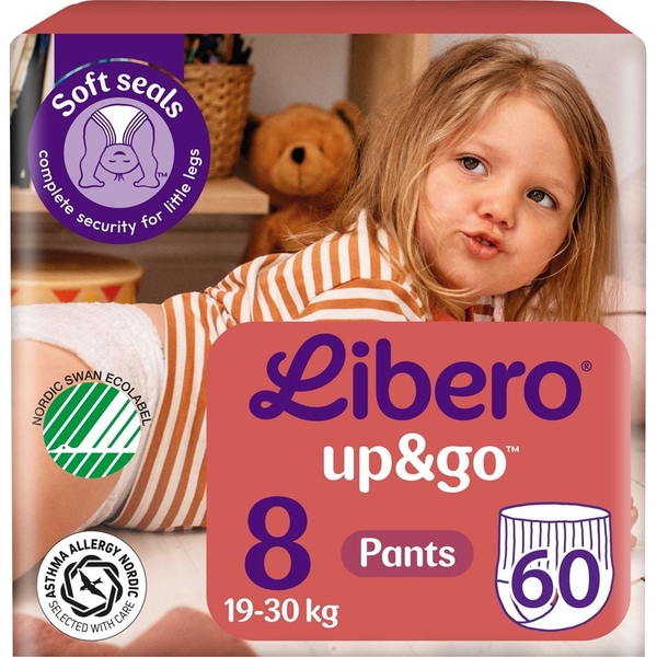 Набір підгузків-трусиків Libero Up&Go 8 (19-30 кг), 60 шт. - Pampik
