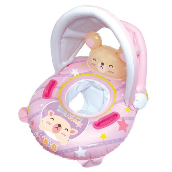 Круг для плавання з козирком Nai-B, від 2 років, рожевий (27000) - Pampik