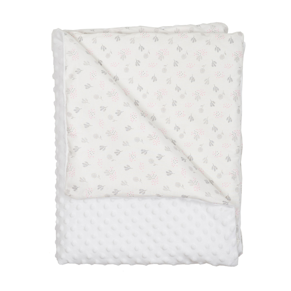 Плед Twins Minky, 100х80 см, зі знімним наповнювачем, білий (1420-PTMS-01) - Pampik