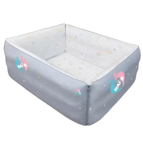 Ліжко надувне Nai-B, 66х127х40 см, сірий (26995) - Pampik