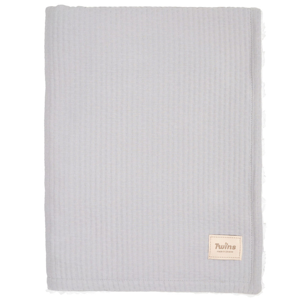 Плед Twins Cotton 3D, 100х80 см, серый (1407-TC3D-10) - Pampik