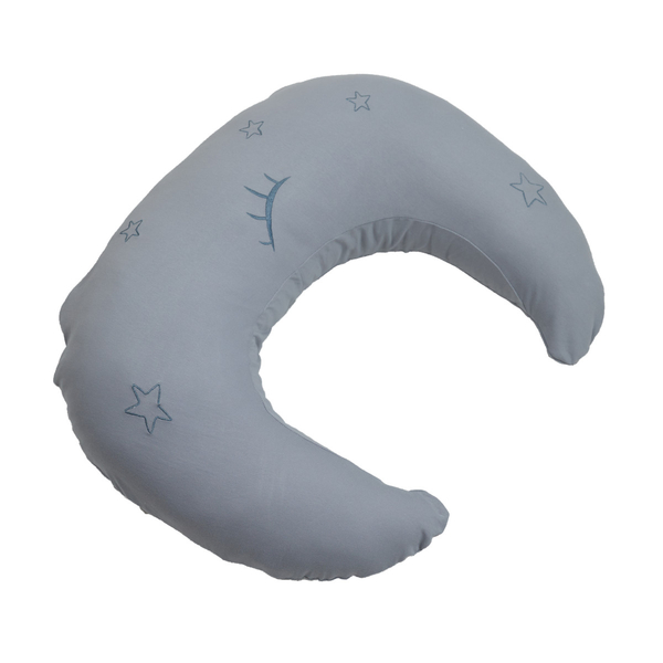 Подушка для вагітних та годування Twins Moon, трикотаж, 60х68х18 см, сірий (1204-TM-10) - Pampik