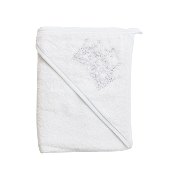 Полотенце-уголок Twins Корона, 100х100 см, белый (1500-TANКV-01) - Pampik
