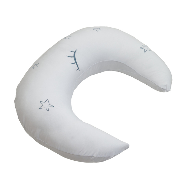 Подушка для вагітних та годування Twins Moon, трикотаж, 60х68х18 см, білий (1204-TM-01) - Pampik