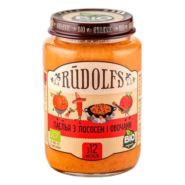 Пюре Rudolfs Паелья з лососем і овочами, 190 г - Pampik