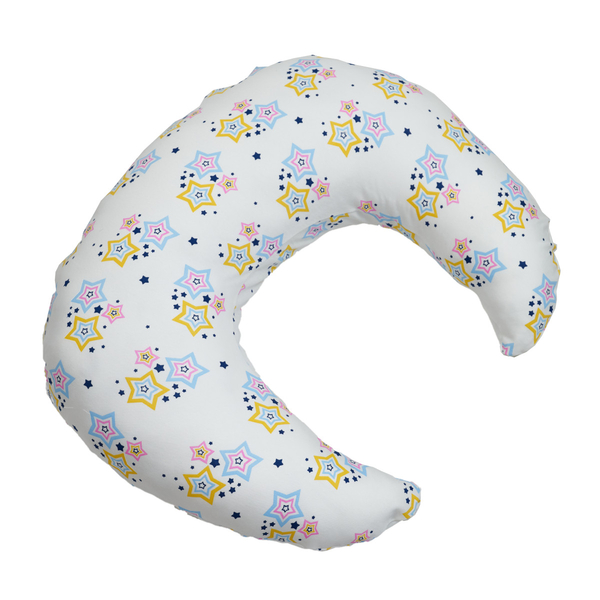 Подушка для вагітних та годування Twins Moon Зірка, трикотаж, 60х68х18 см, різнокольоровий (1204-TM-20S) - Pampik