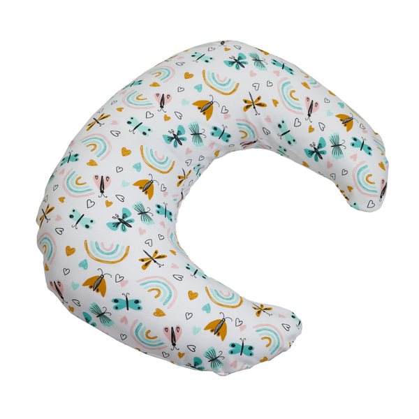Подушка для вагітних та годування Twins Moon Butterfly, трикотаж, 60х68х18 см, мультиколір (1204-TM-20B) - Pampik