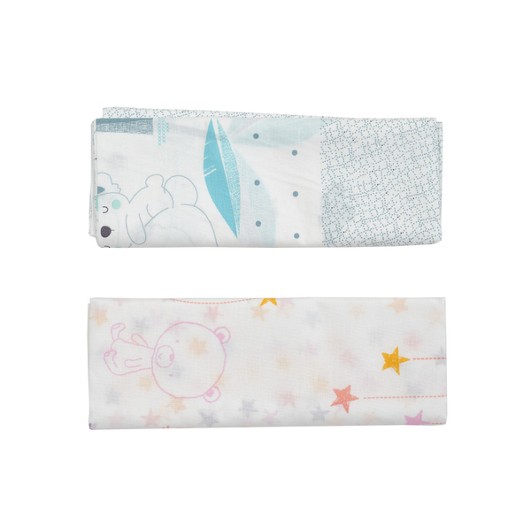 Пелюшка Twins Organic Girl, 110х80 см, 2 шт. (1504-TPO-110/80-26) - Pampik