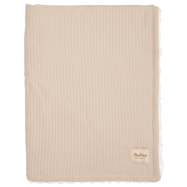 Плед Twins Cotton 3D, 100х80 см, бежевий (1407-TC3D-02) - Pampik