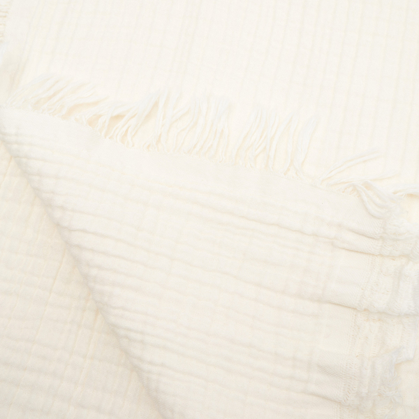 Плед мусліновий Twins Brezzy, 4-шаровий, 120х100 см, молочний (1625-TMBN-202) - Pampik - 2