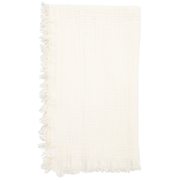 Плед мусліновий Twins Brezzy, 4-шаровий, 120х100 см, молочний (1625-TMBN-202) - Pampik