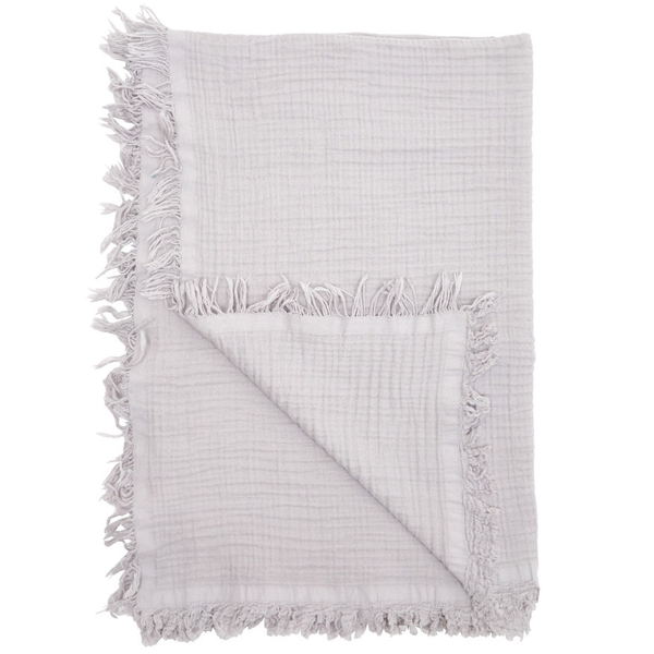 Плед мусліновий Twins Brezzy, 4-шаровий, 120х100 см, сірий (1625-TMBN-10) - Pampik