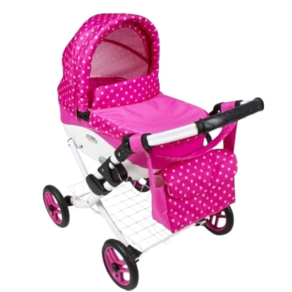 Коляска для ляльки Adbor Lily, рожевий (Lc-09) - Pampik