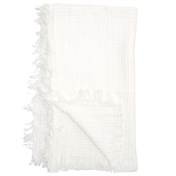 Плед мусліновий Twins Brezzy, 4-шаровий, 120х100 см, білий (1625-TMBN-01) - Pampik