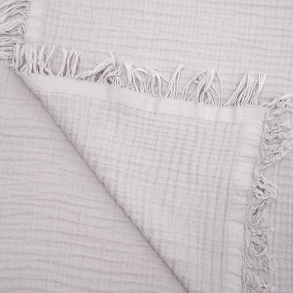 Плед мусліновий Twins Brezzy, 4-шаровий, 120х100 см, сірий (1625-TMBN-10) - Pampik - 2