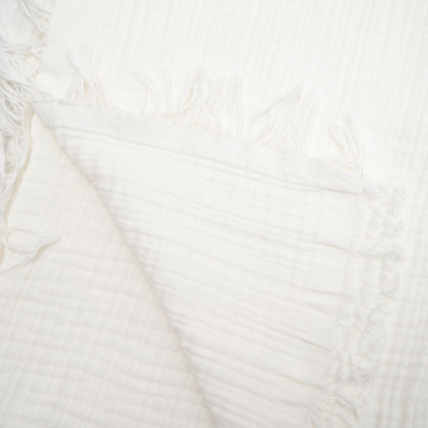 Плед мусліновий Twins Brezzy, 4-шаровий, 120х100 см, білий (1625-TMBN-01) - Pampik - 2