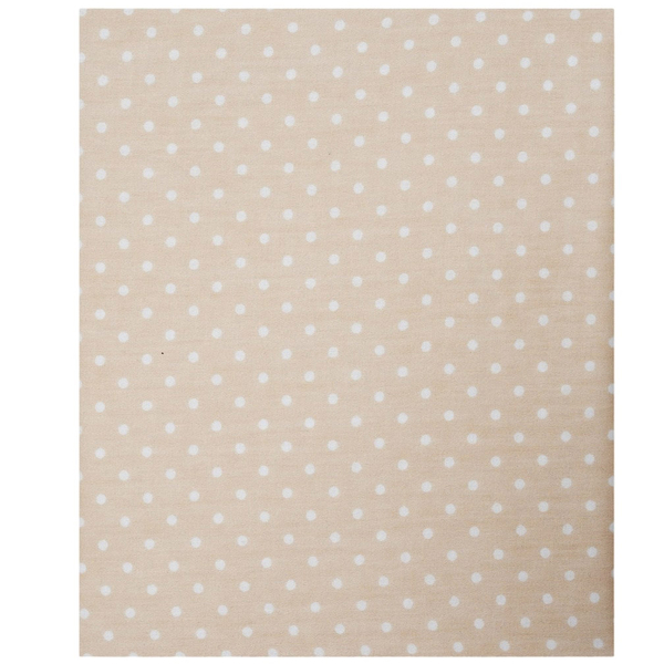 Простирадло на резинці Twins, сатин, 145x75 см, бежевий в горошек (6012-02) - Pampik