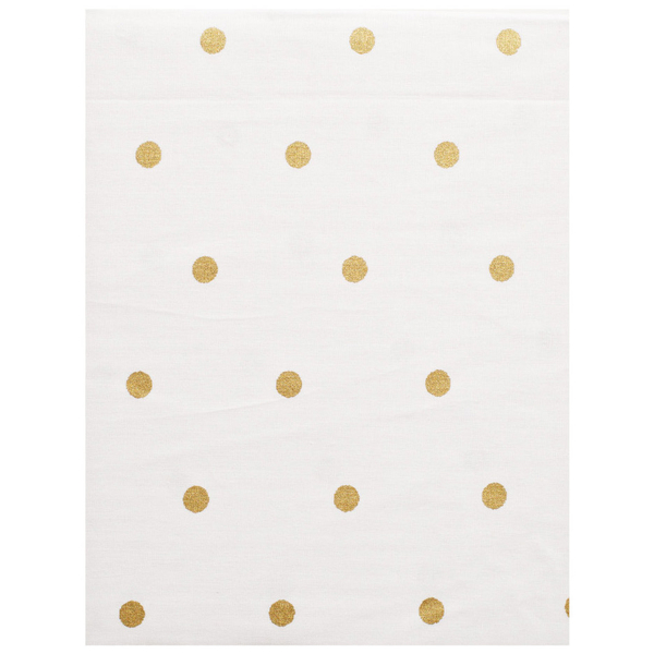 Простирадло на резинці Twins Dolce Insta Горох, бязь, 120x60 см, білий з золотом (6060-DI-01gg) - Pampik