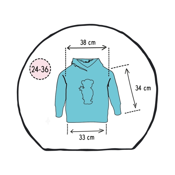 Худи Ceba Baby Fluffy Puffy Teddy Bears Steve, 24-36 мес., графитовый (W-862-132-687) - Pampik - 4