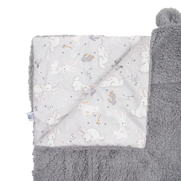 Плед Twins Teddy, 100х80 см, сірий (1424-TT-10) - Pampik - 2