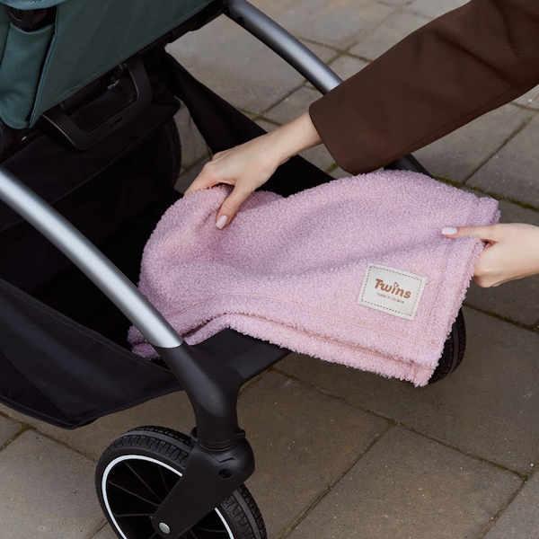 Плед Twins Каракуль, велюр, 95x90 см, пудровый (141124-TDS-24) - Pampik - 7