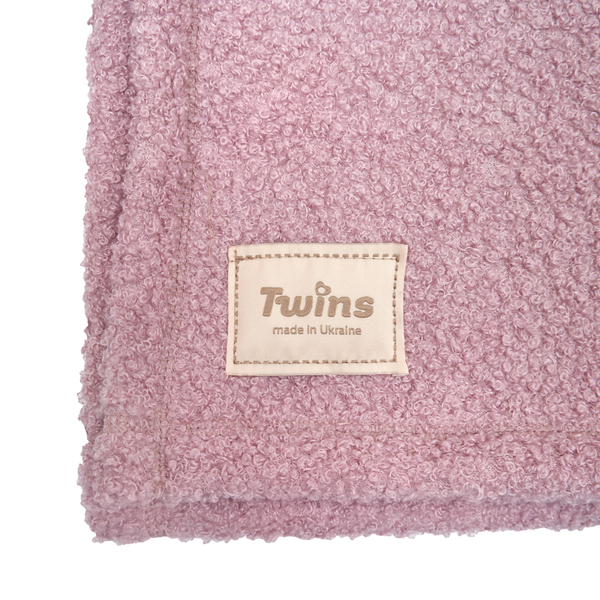 Плед Twins Каракуль, велюр, 95x90 см, пудровый (141124-TDS-24) - Pampik - 3
