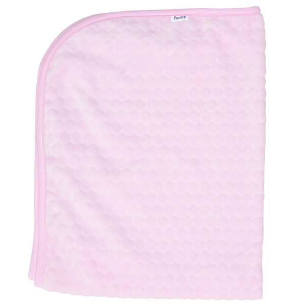 Плед Twins, велюр 3D, 100x80 см, рожевий (1425-T3D-08) - Pampik